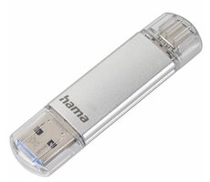 HAMA Flash Pen Laeta 256 GB strieborná / Flash disk / USB-A & USB-C 3.1 / čítanie: až 40 MBs