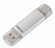 HAMA Flash Pen Laeta 32 GB strieborná / Flash disk / USB-A & USB-C 3.1 / čítanie: až 40 MBs