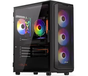 KRUX Orona čierna / PC skriňa / ATX / 2x USB-A 2.0 & 1x USB-A 3.0 / priehľadná bočnica / bez zdroja 