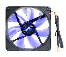 Noiseblocker BlackSilent Fan XK1 modrá / 140mm / 12 dB @ 800 RPM / 35.31 CFM / 3-pin