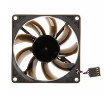 Noiseblocker BlackSilent Pro Fan PC-P čierna / 80mm / 25.8 dB @ 2500 RPM / 30.60 CFM / 4-pin PWM