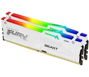 Kingston Fury Beast White RGB 64GB (2x 32GB) DDR5 6000MHz / CL32 / DIMM / EXPO / 1.35V