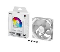 Asus TUF GAMING TR120 ARGB biela / 120mm / Hydraulic bearing / 2000 RPM / 77.4 CFM / 29 dB