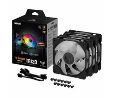 Asus TUF GAMING TR120 ARGB (3ks) čierna / 120mm / Hydraulic bearing / 2000 RPM / 77.4 CFM / 29 dB