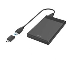 HAMA 200760 čierna / Externý box pre 2.5" HDD / SSD / SATA / USB 3.2