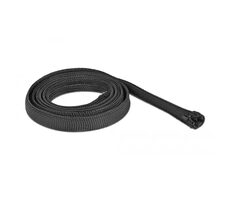 DeLock Opletené opláštenie so zipsovým uzáverom 20mm x 2m čierna