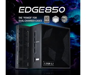 Lian Li EDGE EG0850 čierna / PC Zdroj / 850 W / USB hub / 120mm ventilátor / modulárny / PFC / 80PLUS Platinum 