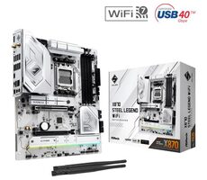 ASRock X870 STEEL Legend WIFI / AMD X870 / DDR5 / SATA III RAID / USB / 2.5GLAN / M.2 / sc.AM5 / ATX