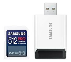 Samsung SDXC PRE ULTIMATE 512GB + adaptér / SDXC / USB 2.0 / Class 10 / R: 200Mbps / W: 130Mbps