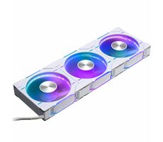 PHANTEKS D30 PWM Reverse Airflow D-RGB biela 3ks / 120mm / Hydrodynamic Bearing / 2000 RPM / 61.5 CFM / 4-Pin + 3-Pin