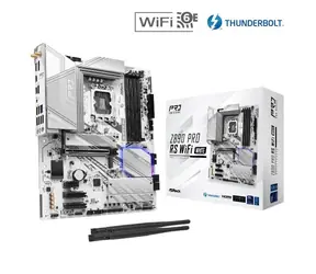 ASRock Z890 Pro RS WiFi White / Z890 / LGA 1851 / 4X DDR5 / PCIex16 / 2.5GLAN / ATX
