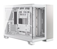 Corsair 2500X biela hliník / Micro-ATX / 1x USB-C 3.1 / 2x USB-A / bez zdroja / priehľadná bočnica