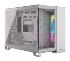 Corsair iCUE LINK 2500X RGB biela / Micro-ATX / 1x USB-C 3.2 / 2x USB-A 3.2 / 2x 120mm RGB / bez zdroja / priehľadná bočná