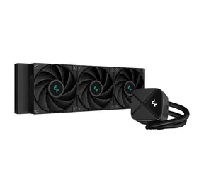 DEEPCOOL LS720S Zero Dark / 3x 120mm / Fluid Dynamic Bearing / 32.9 dB @ 2250 RPM / 85.85 CFM / AMD + Intel