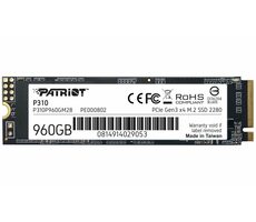 Patriot P310 960GB / SSD / M.2 2280 / PCIe Gen3 / R: 2100MBps / W: 1800MBps / 3y