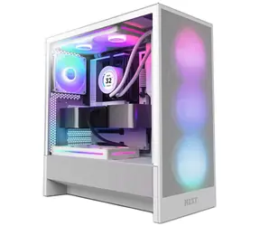 NZXT H5 Flow RGB edition biela / E-ATX / 1x USB 3.2 + 1x USB-C 3.2 / 3.5mm Jack / 2 x 120mm