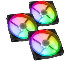 Noiseblocker NB-eLoop X B12-P ARGB čierna 3ks / 120mm / 28.4 dB @ 2000 RPM / 77.93 CFM / 4-Pin PWM + 3-Pin