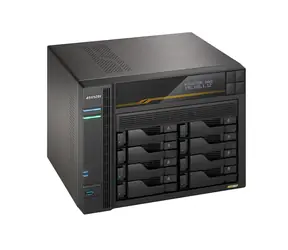 Asustor Lockerstor 8 Gen3 AS6808T 8-Bay / 4X M.2 SSD / 8x 3.5" SATA / AMD V3C14 / 16GB RAM / 5x USB / 2x 2.5/10GLAN 