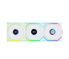 Lian Li UNI FAN SL Wireless LCD 3ks vrátane ovládača biela / ARGB / 120mm / 1900rpm / 29.5dBA / 58 CFM