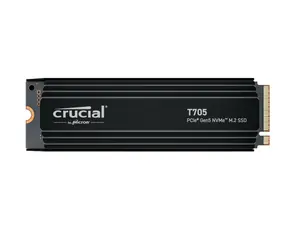 CRUCIAL T705 4TB heatsink / M.2 2280 / PCIe Gen5 / R: 14100 MBps / W: 12600 MBps / MTBF: 1.5 mh / chladič 