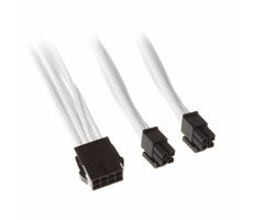Silverstone kábel 8-Pin-EPS na 2x 4+4-Pin-ATX/EPS - 300mm biela