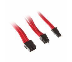 Silverstone Predlžovací kábel 8-Pin-PCIe na 6+2-Pin-PCIe - 250mm červená