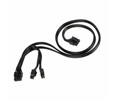 Silverstone Adaptér 8-Pin EPS na 8-Pin EPS + 4 +4 Pin - 750mm + 150mm čierna