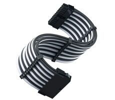 Silverstone Kábel ATX 24-Pin 300mm - čierno-biela / pletený
