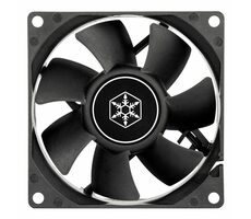 Silverstone FN80 čierna / 80mm / Hydraulic Bearing / 22.9 dB @ 2000 RPM / 27.81 CFM / 3-Pin