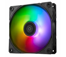 Silverstone Shark Force RGB čierna / 120mm / Fluid Dynamic Bearing / 41.2 dB @ 2500 RPM / 100 CFM / 4-Pin PWM 