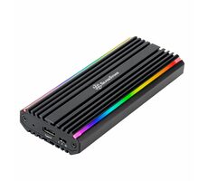 Silverstone MS13 čierna / Externý box pre M.2 NVMe / SATA / 10GBps / RGB