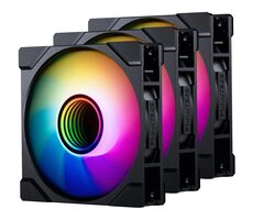 PHANTEKS M25 Gen2 PWM D-RGB 3ks čierna / 120mm / Hydraulic Bearing / 35.13 dB @ 2000 RPM / 72.72 CFM / 4-pin PWM + 3-pin