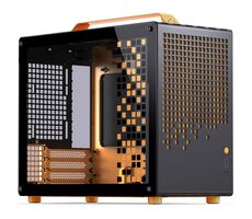 Jonsplus Z20 oranžovo-čierna / Micro-ATX / 1x USB-A 3.2 / 1x USB-C 3.2 / priehľadná bočnica 