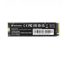 Verbatim Vi3000 512GB / M.2 2280 / R: 3000MBs / W: 2000MBs / IOPS R: 150K W: 100K / MTBF 1mh / 3y