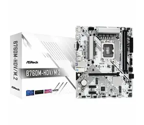 ASRock B760M-HDV/M.2/B760M/LGA 1700/2x DDR5/2x PCIex16/2.5GLAN/mATX