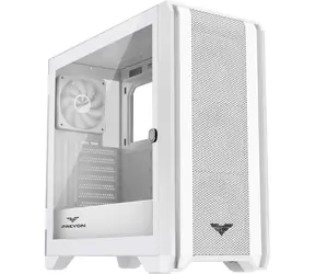 PREYON Nest Windy biela / ATX / USB-A 3.0 / USB-A 2.0 / USB-C / 4X 120mm / bez zdroja / priehľadná bočnica 
