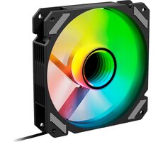 Sharkoon SHARK Mirror RGB PWM REVERSE čierna / vetráčik / 120mm / RGB / 26.8 dBA / 1500 RPM / 99.52 m3h