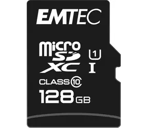 EMTEC MicroSD Card 128GB SDXC CL.10 Gold + / UHS-I U1 / Class 10 / čítanie až: 90MBs / zápis až: 20MBs