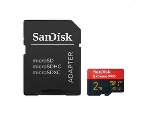 SanDisk Extreme PRO microSD 2TB + adaptér / Class 10 / UHS-I / čítanie: až 250MBs