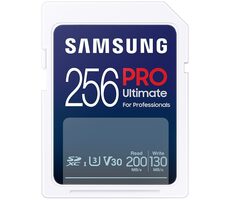 Samsung PRO Ultimate SDXC 256GB / UHS-1 / Class 10 / U3 / Čítanie: 200MBps / Zápis: 130MBps