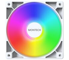 Montech GF120 PWM ARGB biela / 120 mm / Hydraulic Bearing / 25.5 dB @ 1600 RPM / 112 CFM / ARGB / 4-pin
