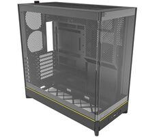 Montech HS02 čierna / ATX / 2x USBA / 1x USB-C / bez zdroja / priehľadná bočnica