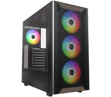 Montech XR Wood čierna / ATX / 2x USBA / 1x USB-C / 4X 120mm / bez zdroja / priehľadná bočnica