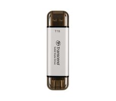 Transcend TS1TESD310S Externý SDD 1TB Strieborná / USB-C 3.2 Gen 2 / R: 1050MBs / W: 950MBs