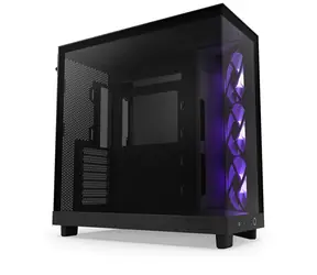 NZXT H6 Flow RGB čierna / ATX / 2x USB-A 3.2 / 1x USB-C 3.2 / 3x120mm / bez zdroja / priehľadná bočnica 