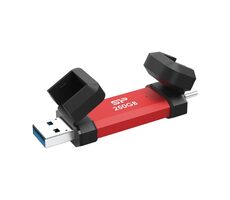 Silicon Power DS72 250GB červená / Externý SSD / R: 1050 MBs / W: 850 MBs / USB-A + USB-C 3.2 Gen 2