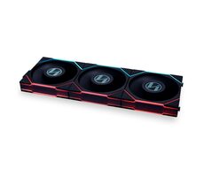 Rozbalené - Lian Li UNI FAN 12TLLCD3B TL LCD Series ARGB 3ks čierna / 120 mm / 27 dB @ 1900 RPM / 4 pin PWM + 3 pin ARGB / rozbalené