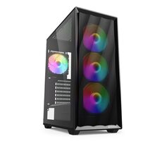 Sharkoon VK4 Rainbow čierna / ATX / 2x USB-A 3.0 / 4X 120mm RGB / bez zdroja / priehľadná bočnica 