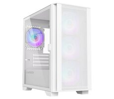 Rozbalené - Montech Air 100 ARGB biela / Micro ATX / 3x USBA / 4X 120mm / bez zdroja / priehľadná bočnica / rozbalené