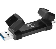 Silicon Power DS72 1TB čierna / Externý SSD / R: 1050 MBs / W: 850 MBs / USB-A + USB-C 3.2 Gen 2